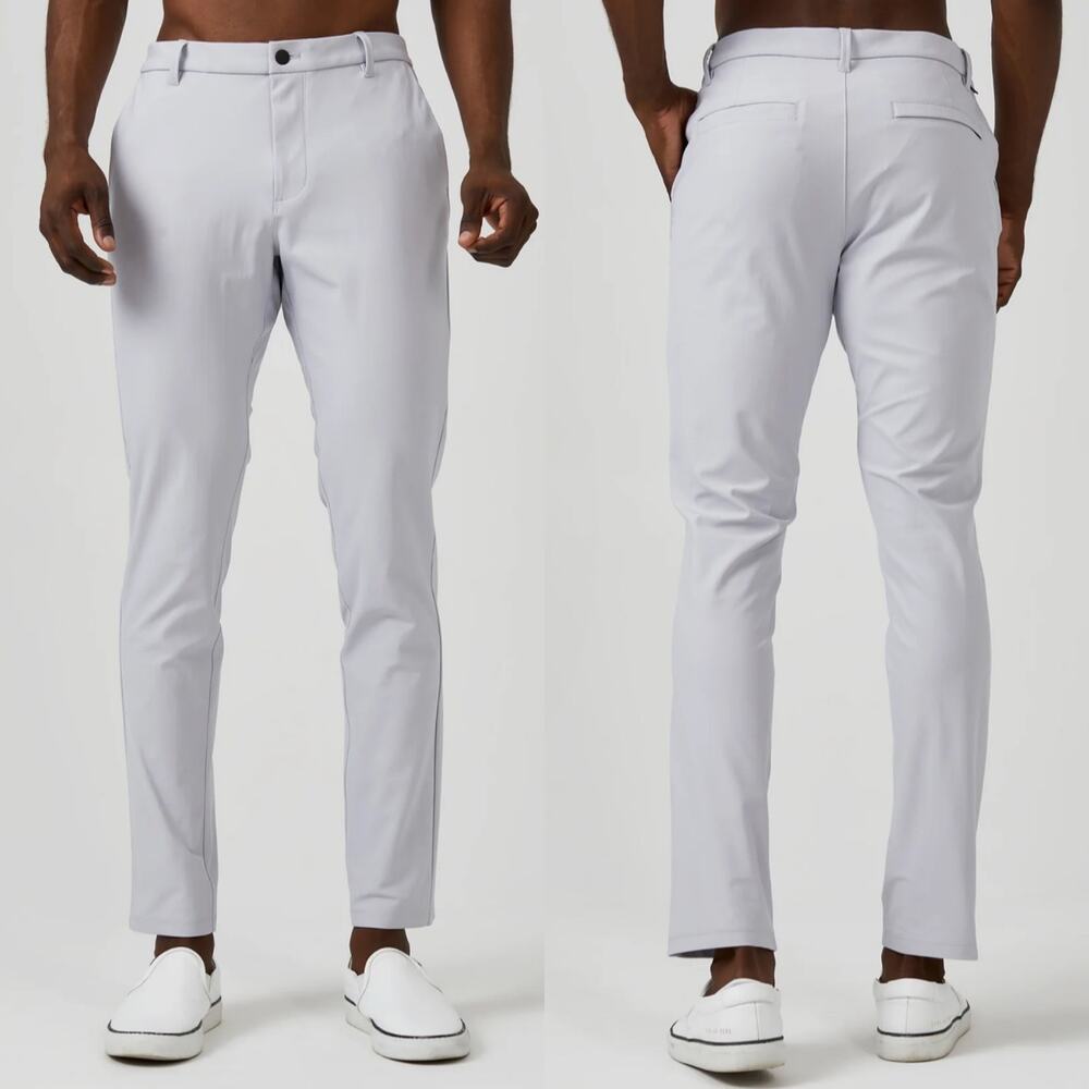 7 Diamonds Pants Mens 30x30 Fog Gray Infinity Chino Performance Golf Stretch